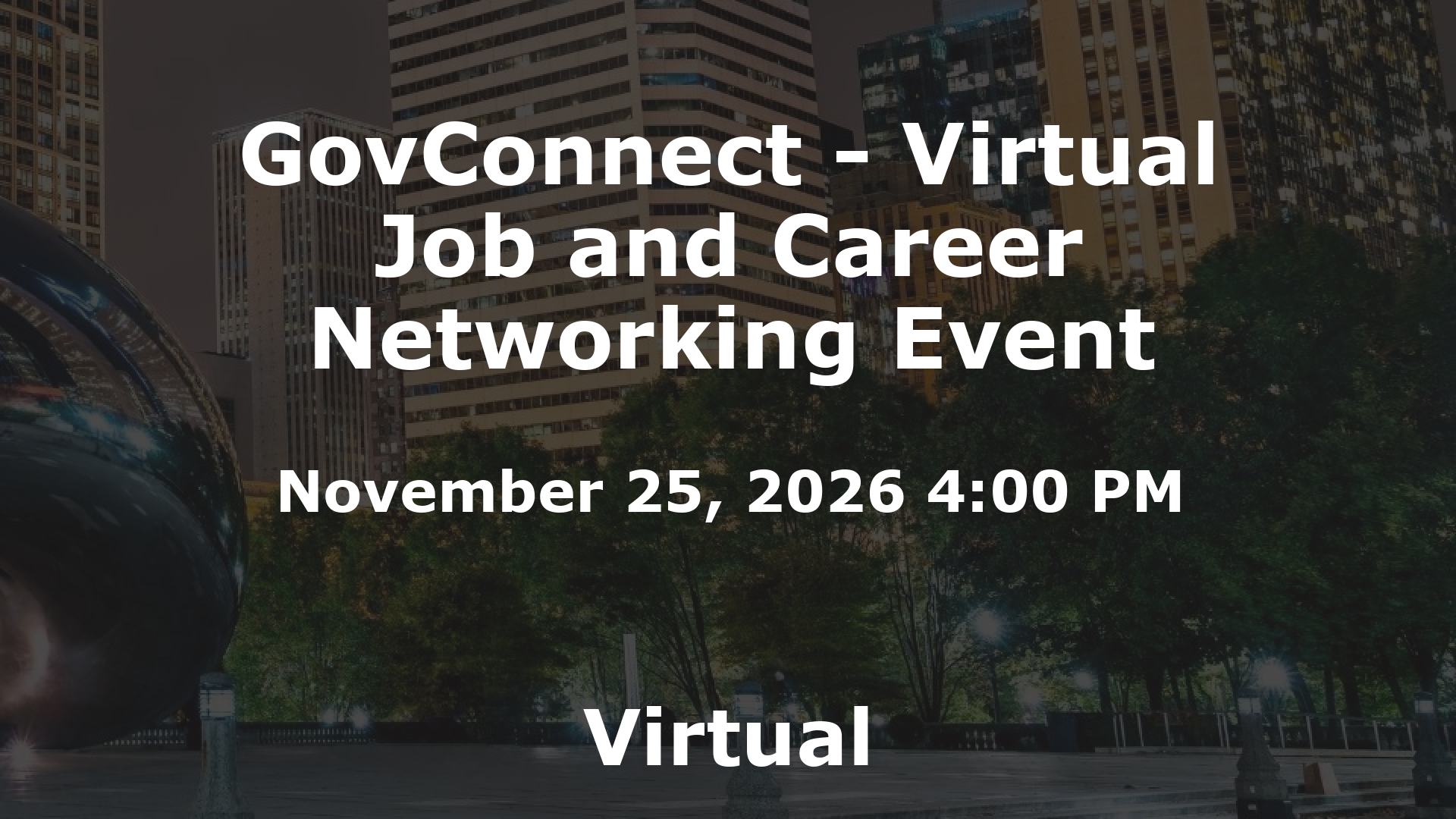 GovConnect - Virtual Job and Career Networking Event event image